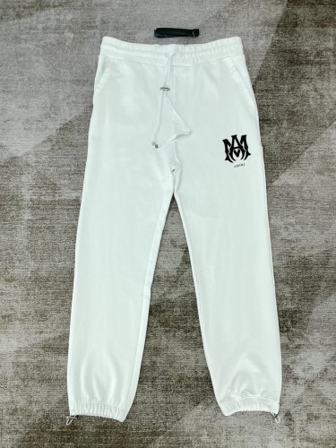 [buy more save more] 1:1 quality version AM Black Letter Casual White Sweatpants