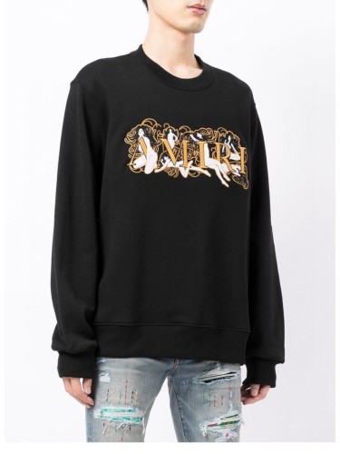 [buy more save more] 1:1 quality version Beauty Embroidered Logo Steel Letter Crew Neck Sweatshirt