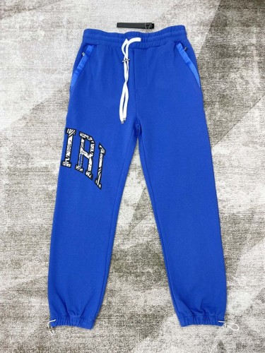[buy more save more] 1:1 quality version Blue lettered laser printed embroidered sweatpants