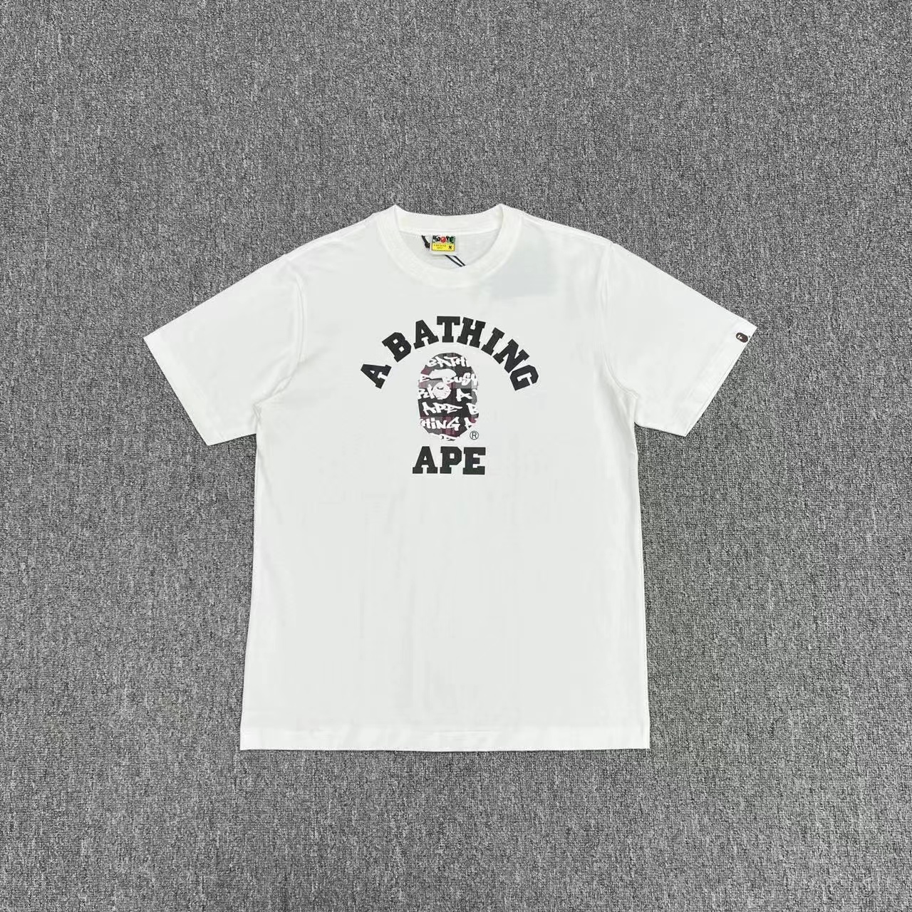 [buy more save more]1:1 quality version ape head camouflage cartoon print round neck tee 22 colors