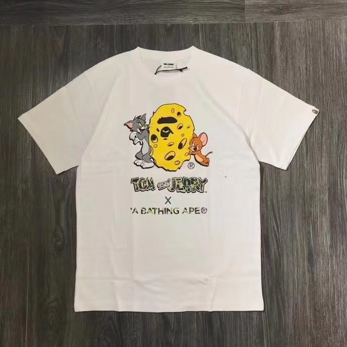 [buy more save more]1:1 quality version ape head camouflage cartoon print round neck tee 22 colors