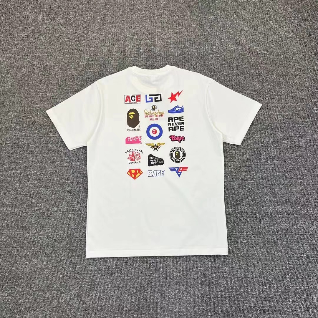 [buy more save more] 1:1 quality version ape head badge letter print tee 10 colors