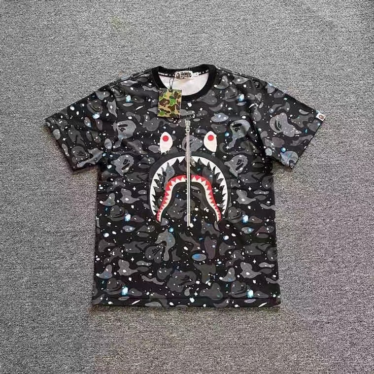 [buy more save more]1:1 quality version ape head camouflage cartoon print round neck tee 22 colors