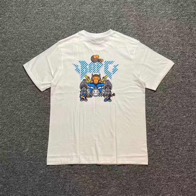 [buy more save more]1:1 quality version ape head camouflage cartoon print round neck tee 22 colors