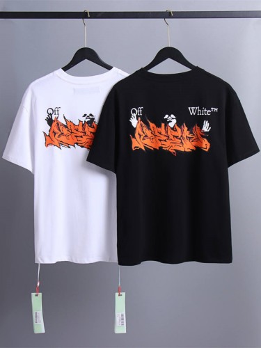 Chest Logo Back Flame Graffit Tee 2 colors