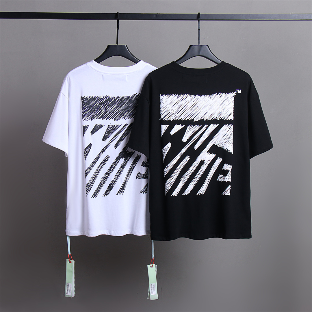 [buy more save more] sketch diagonal line letter print tee 6 colors