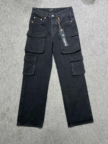 1:1 quality version Multi-pocket micro-flare buttoned wide-leg jeans