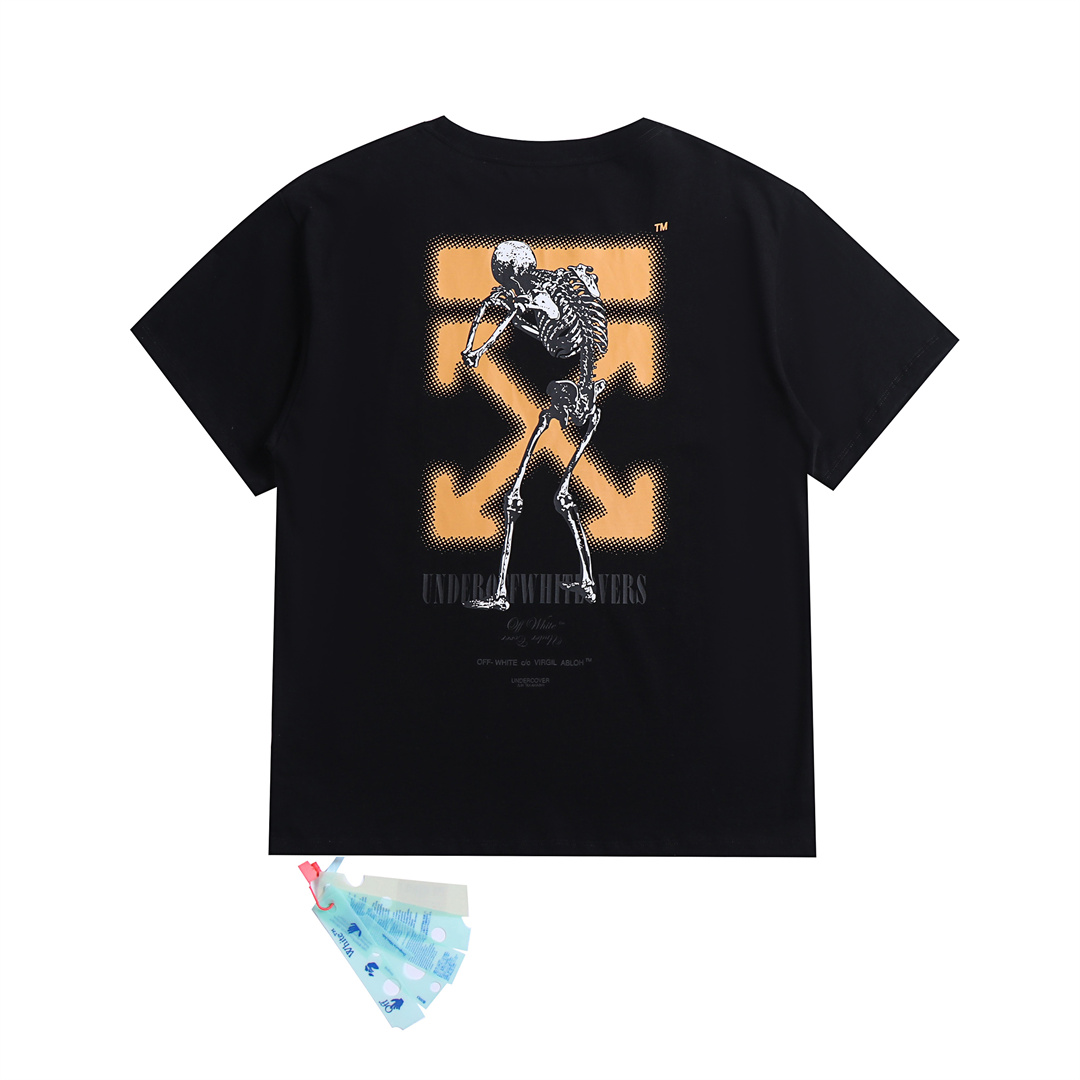[buy more save more] chest u-shaped arrow back skull element tee 2 colors