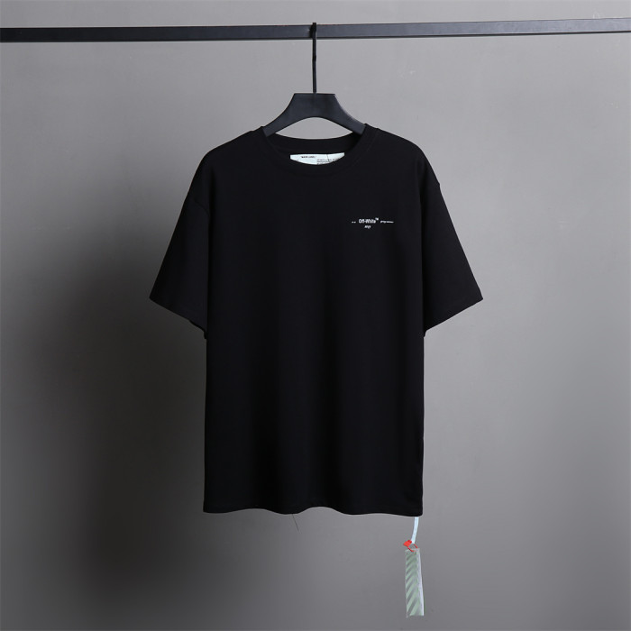 Front chest small label back three-dimensional line arrow tee 2 colors