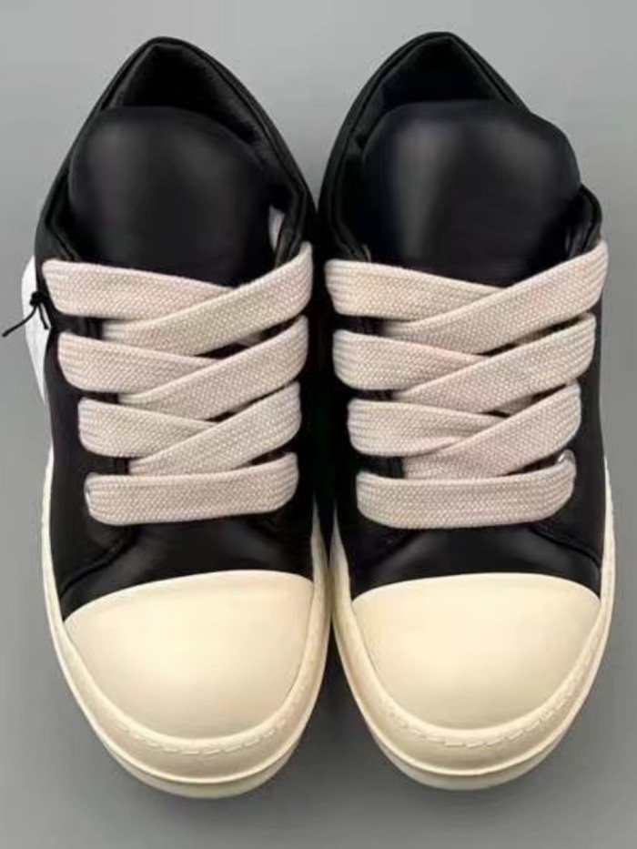 1:1 quality version Leather Chunky Lace Up Low Top Bread Shoes