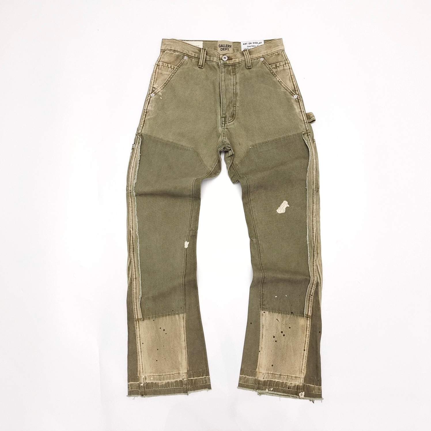 1:1 quality version vintage ink splash spliced workwear washed jeans 3 colors