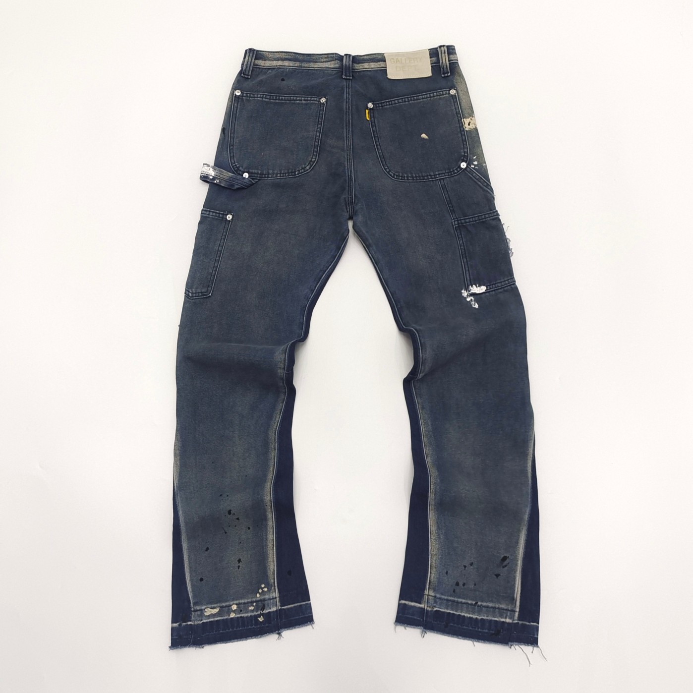 1:1 quality version vintage ink splash spliced workwear washed jeans 3 colors