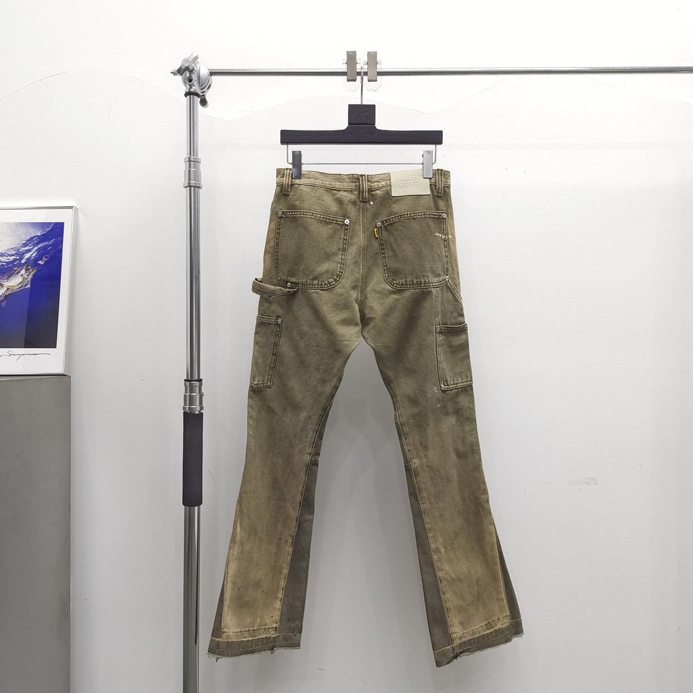 1:1 quality version vintage ink splash spliced workwear washed jeans 3 colors
