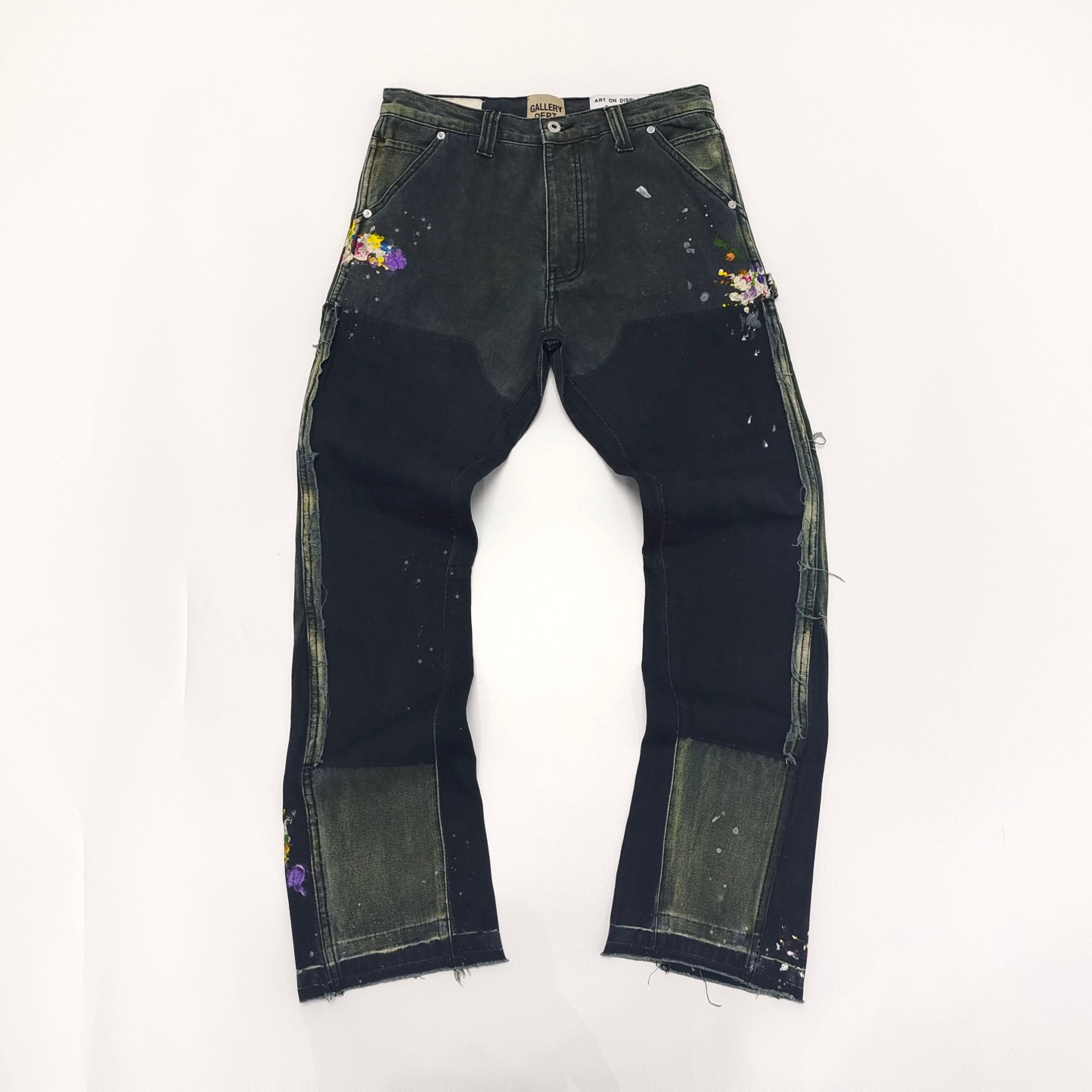 1:1 quality version vintage ink splash spliced workwear washed jeans 3 colors