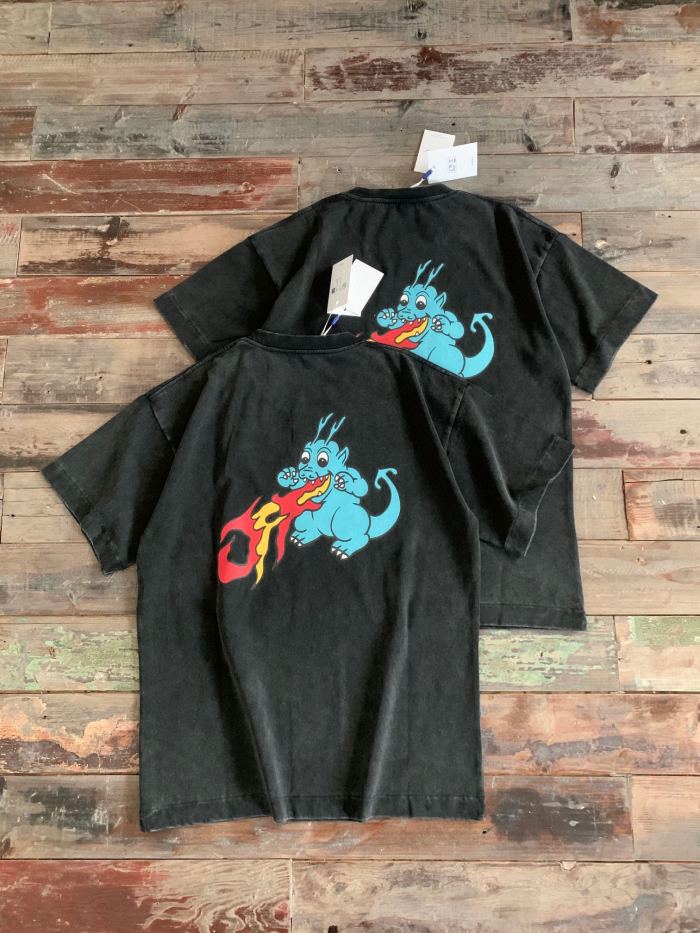 1:1 quality version Year of the Dragon cartoon fire-breathing small dinosaur Tee