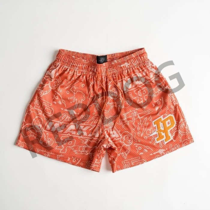IP Flocked Letter Shorts 4 colors