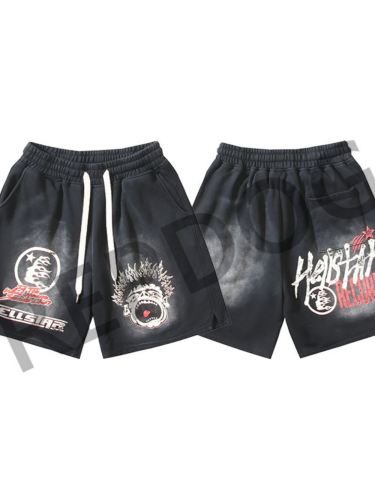 High street hip hop classic logo distressed shorts