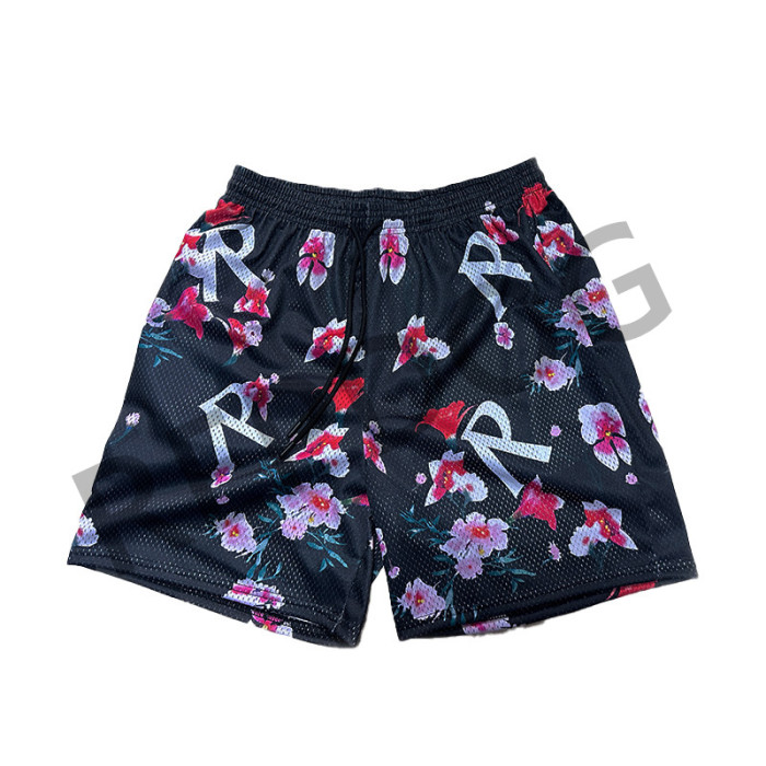 R Monogrammed Floral Quick Dry Shorts 2 colors