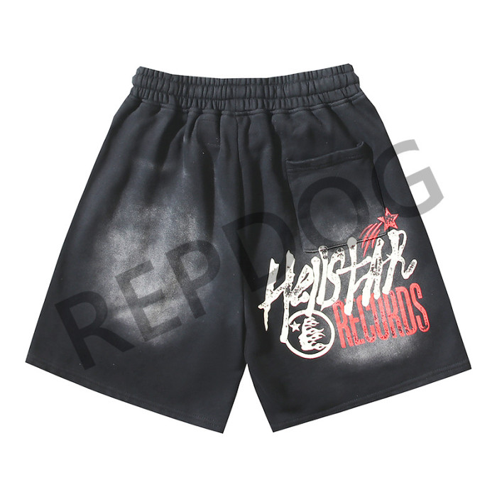 High street hip hop classic logo distressed shorts