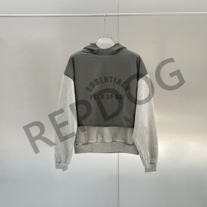 1:1 quality version Patchwork Long Sleeve Letter Print Hoodie 2 colors