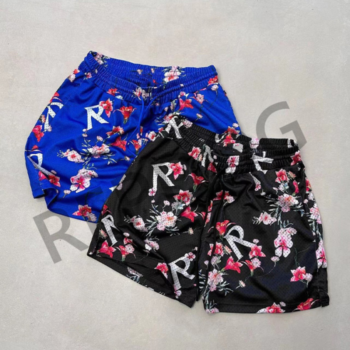 R Monogrammed Floral Quick Dry Shorts 2 colors