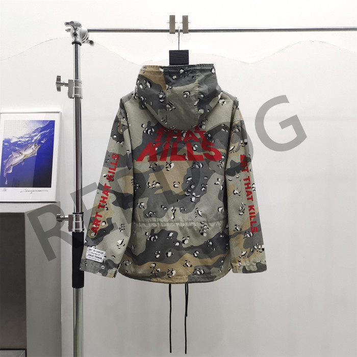 1:1 quality version bubble desert camouflage letter-printed hoodie