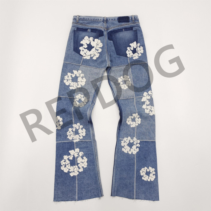 1:1 quality version Colorblocked Plaid Micro Jeans