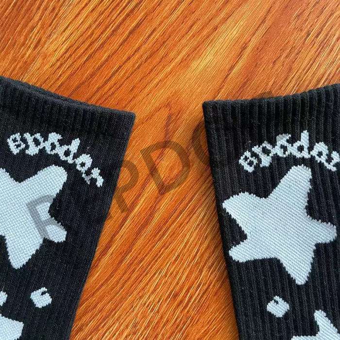 Irregular Star Letter Print Mid Calf Socks 3 colors