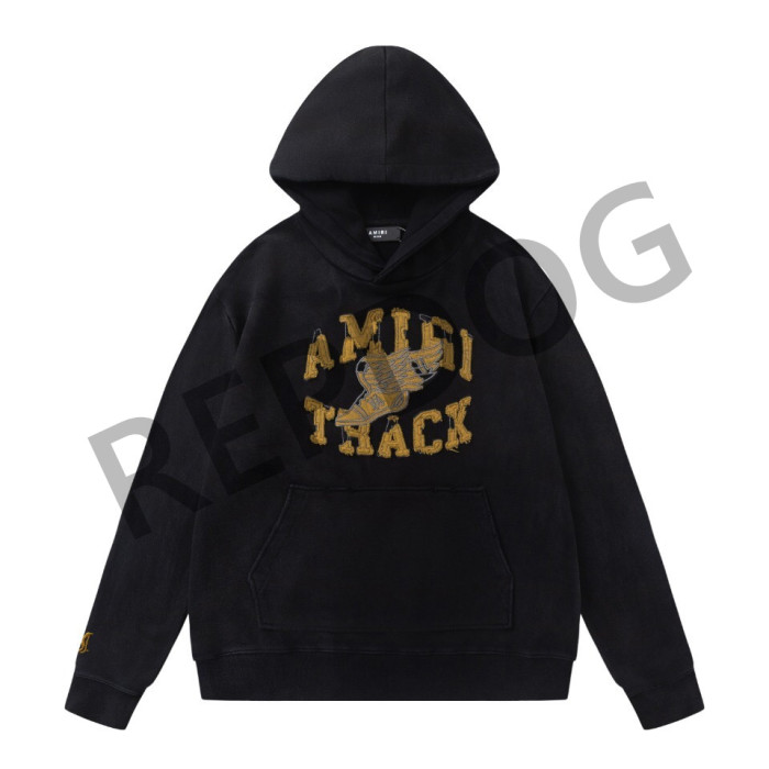 Dash Boots Letter Patch Embroidered Hoodie 2 colors