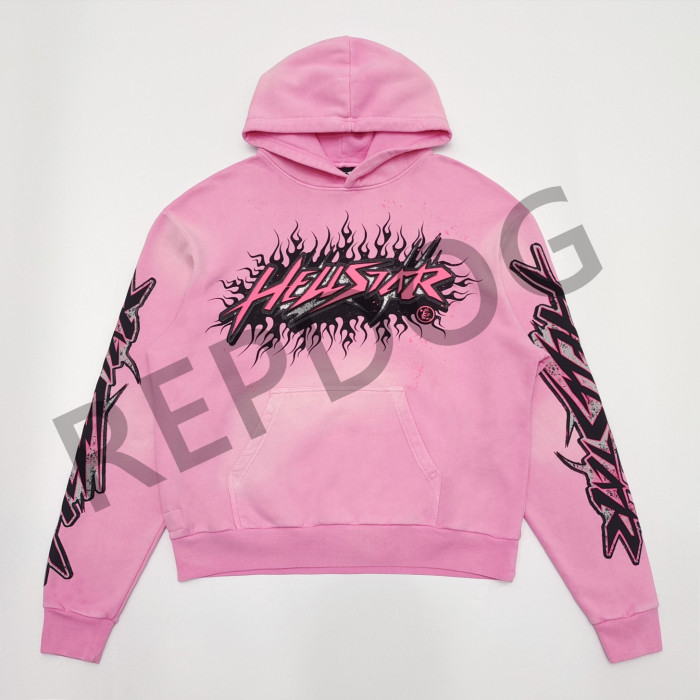 [Including comparative images of RepDog and other seller]1:1 quality version Pink Future Flame Washed Hoodie
