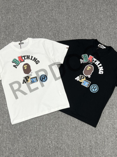 Colorful Letter Classic Ape Head Print tee 2 colors