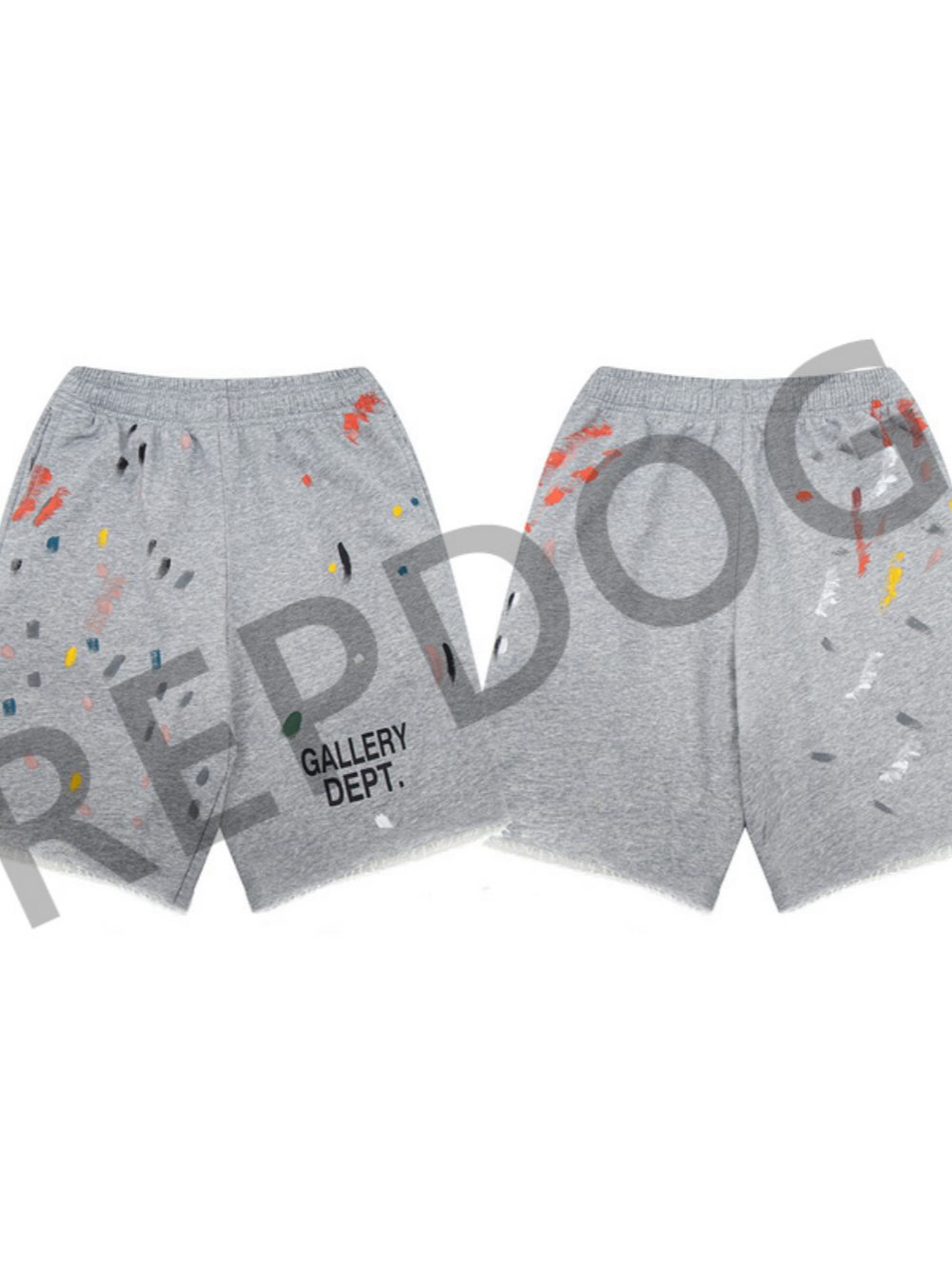 basic alphabet slogan splash ink casual shorts