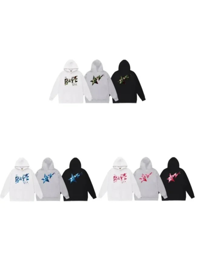 [buy more save more] Camouflage star logo monogrammed hooded sweatshirt 9 colors