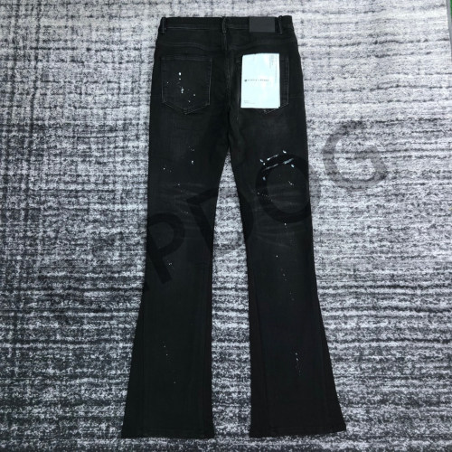 1:1 quality version Solid Color Splattered Ink and Paint Micro Jeans