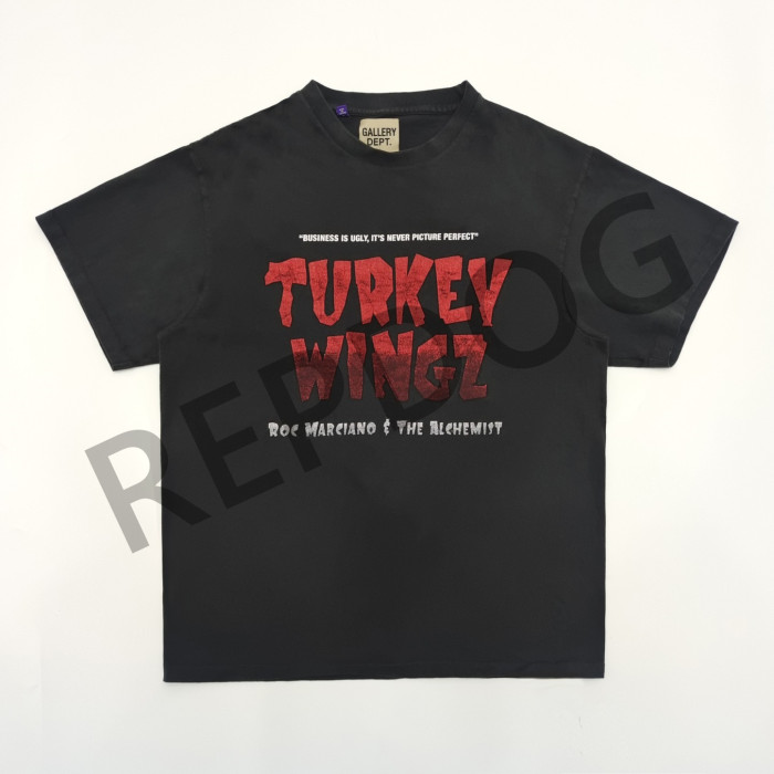 1:1 quality version Turkey Wings Letter Print Tee