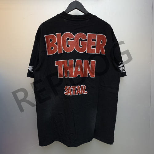 1:1 quality version Boxing Pattern Back Large Letter Print Tee
