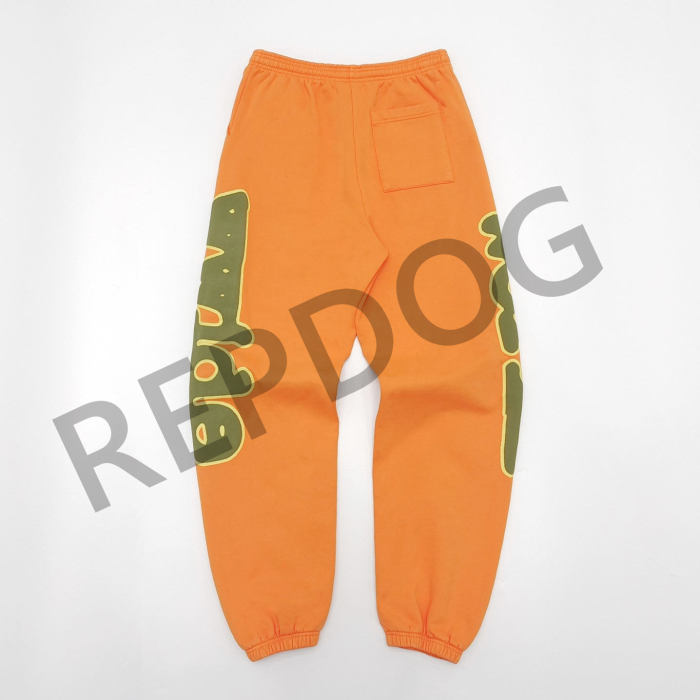 1:1 quality version Bright Orange Star Letter Foam Hoodie & Pants Set