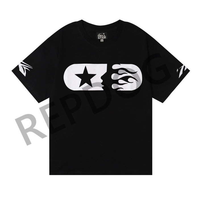 Running Man Letter Abstract Print Tee 2 colors