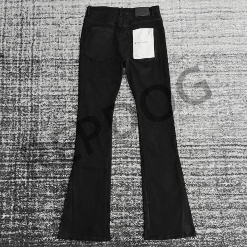 1:1 quality version Solid Color Ripped Fringe Micro Jeans