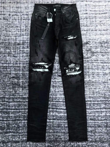1:1 quality version Beige Ripped Patchwork Casual Jeans