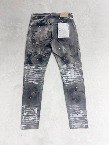 1:1 quality version Splattered ink and spray paint vintage jeans