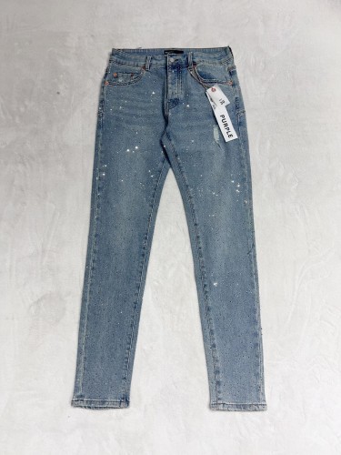 1:1 quality version Rhinestone White Dot Jeans