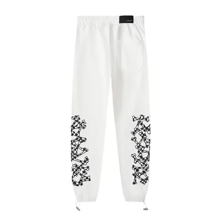Black and White Small Bones Stacked Printed Sweatpants 2 colors
