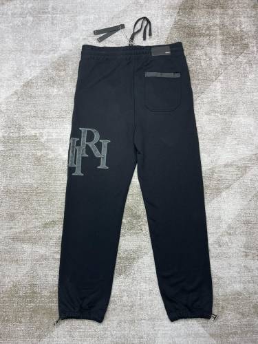1:1 quality version Monogram Leather Embroidered Logo Casual Pants