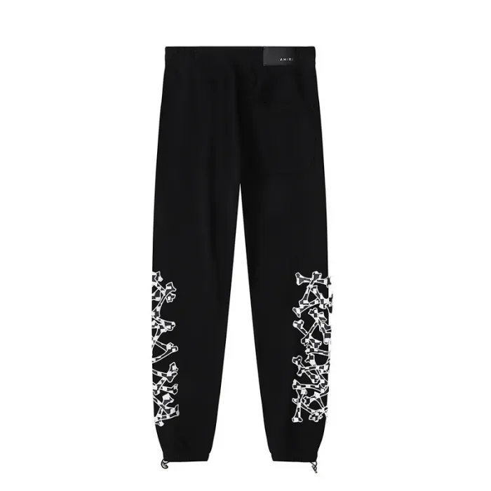 Black and White Small Bones Stacked Printed Sweatpants 2 colors