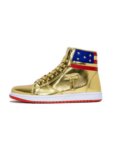 Trump Never Surrender T Star Spangled Banner High Top Sneakers 2 colors