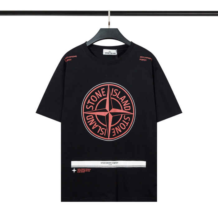 Compass Round Neck Printed Tee 2 colors