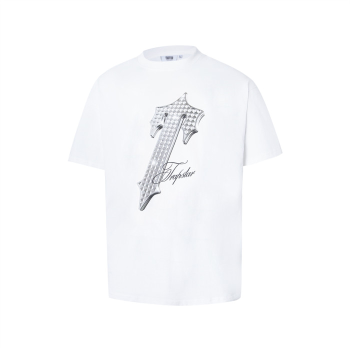 New three-dimensional sword letter print tee 2 colors