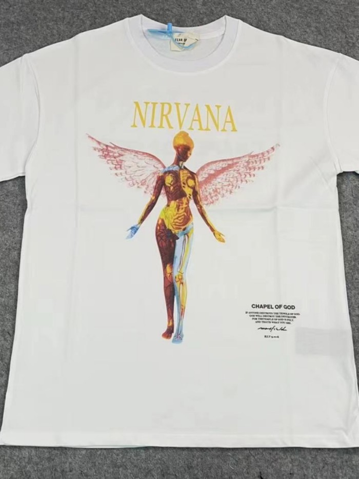 [buy more save more] Nirvana Angel Letter Print Tee