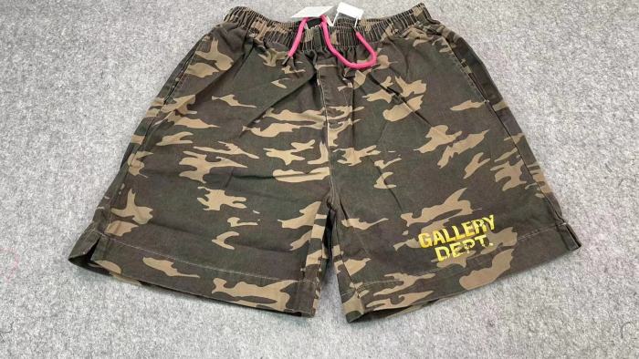 [buy more save more] Camouflage Retro Letter Print Drawstring Shorts